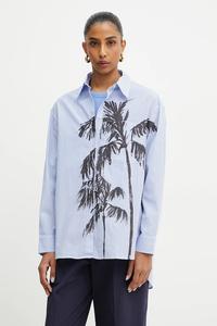 Хлопковая рубашка Max&Co., синий