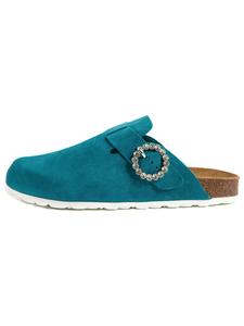 Сабо billowy Leder-Clogs, бирюзовый