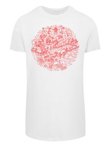 Рубашка F4NT4STIC Star Wars Christmas Death Star, белый