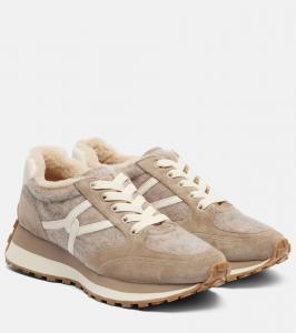 Валентина кожаные кроссовки с замшевой отделкой Veronica Beard, Cobblestone