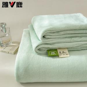 Yalu Комплект постельного белья из 2 предметов (простыня 120х230 см, наволочка 1 шт), зимний молочный вельвет, флисовая подкладка, утолщенный, цвет Light Green