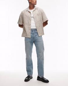 Джинсы прямого кроя Topman светло-коричневого цвета