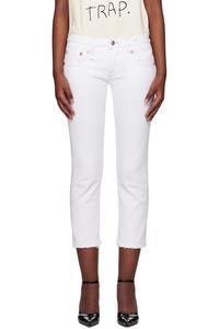 Прямые джинсы для мальчиков R13, белый