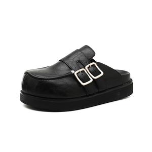 V ZERO FIVE Тапочки-туфли с закрытым носком на резиновой подошве, черные, унисекс