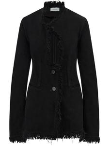 Пиджак с бахромой Ferragamo, черный