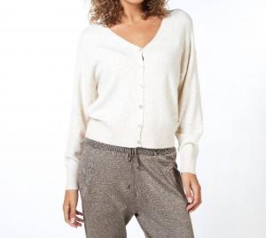 Кардиган с V-образным вырезом светло-песочного цвета ESQUALO, цвет light sand