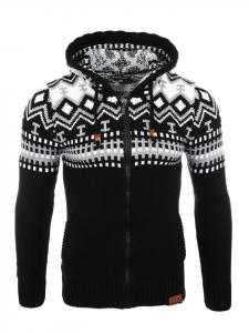 Кардиган RESLAD Strickjacke Norweger, цвет schwarz-weiß