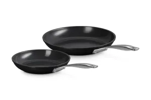 Набор из 2 сковородок Le Creuset из алюминия, 24 см + 28 см, чёрный