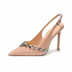 Женские туфли на тонком каблуке и высоком каблуке Dawei's house, Black