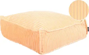 Подушка для пола BELIANI, персиково-розовый бархат, хлопковая ткань, 55 x 55 x 20 см, квадратная подушка для сиденья, пуф, аксессуары для дома в детской комнате Beliani