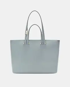 Сумка через плечо из кожи с системой быстрого закрытия Furla, светло-голубой