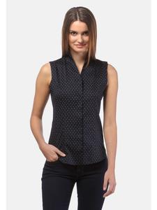 Слегка приталенная блузка черного/серого цвета Vincenzo Boretti