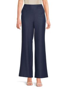 Однотонные расклешенные брюки Halston, синий