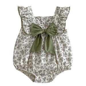 Летний бестселлер: боди без рукавов с квадратным вырезом и цветочным принтом для девочек Mykids-Usa