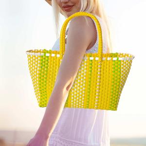 Корзина Блисс плетеная сумка-тоут или через плечо FASHNZFAB, желтый