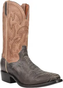 Мужские вестерн-сапоги Dan Post из экзотической страусиной кожи с квадратным носком - Dps1111, серый
