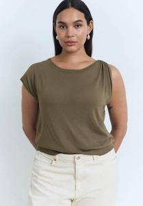 Футболка Mango Print T-shirt, Brown