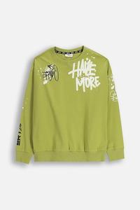 Детская хлопковая толстовка Coccodrillo, зеленый