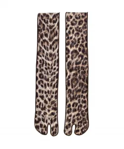 Тюлевые носки-таби MARCOMONDE (с леопардовым принтом) B'2Nd, цвет Brown