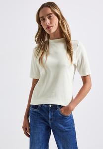 Футболка Street One MIT STRUKTUR, Weiß/Off-White