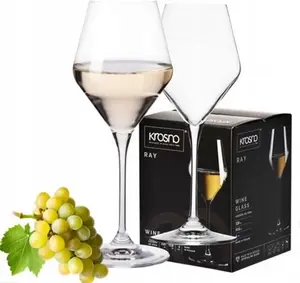 Бокалы KROSNO 4 x 320 мл для белого и красного вина, хрустальное стекло Ray Krosno