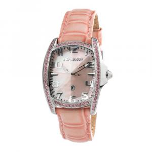 Часы из разноцветной кожи Chronotech, мультиколор