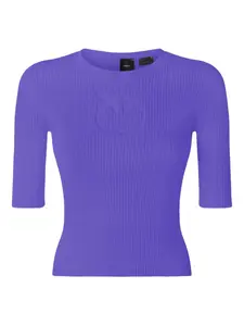 Ребристый топ Love Birds Pinko, фиолетовый