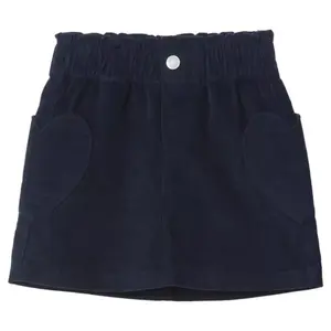 Юбка вельветовая с сердечками и карманами для девочек 2-16 лет Lands' End, синий