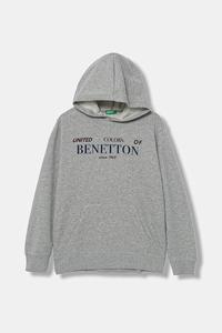 Детская хлопковая толстовка United Colors Of Benetton, серый