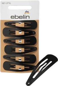 Заколки для волос матовые черные 6 шт. ebelin