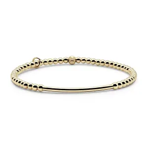Не тускнеющий браслет из позолоченных шариков и трубок толщиной 3 мм Bowood Lane, gold