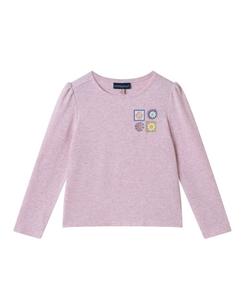 Детская футболка для девочек с цветочным принтом Andy & Evan, Pink