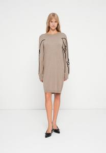 Платье Object OBJTHESS, Fossil/Black/Light Brown