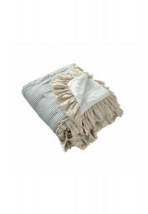 Одеяло Алексан синий/белый Loberon, blau/ weiß