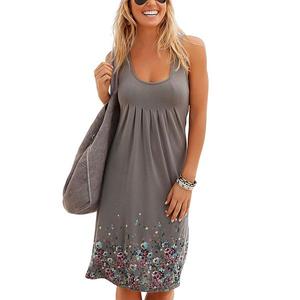 Женское платье без рукавов с принтом Lascana, Taupe