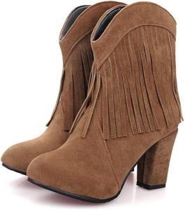 Ковбойские сапоги для женщин с ретро-оборками, заклепками и ремнями, ботильоны на щиколотку, зимние мягкие теплые на молнии, плоские короткие сапоги, модные женские сапоги Generic, Yellow