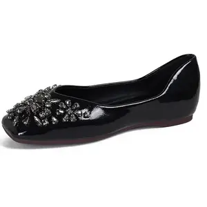 Повседневные однобортные туфли женские Lan Miao, Black