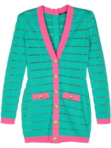 Balmain трикотажное платье мини, зеленый