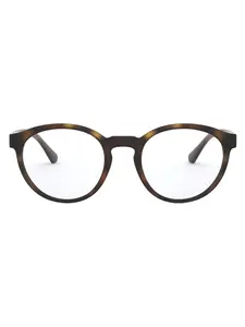 Очки в круглой оправе черепаховой расцветки EMPORIO ARMANI, коричневый