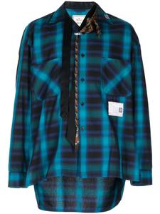 Maison MIHARA YASUHIRO рубашка в клетку, синий
