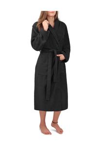 Женский халат премиум класса базовый Normani, черный