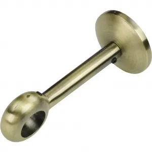 Держатель для карнизов Кронштейн, настенный держатель, 1-рядный "Esperanca" для штанг 16 мм Кронштейн, настенный держатель Liedeco, латунный/черный