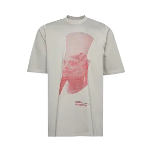 Футболка Rick Owens Ron Jumbo 'Pearl/Cardinal Red', белый