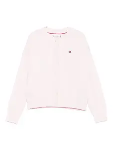 Кардиган с косами Tommy Hilfiger Junior, розовый