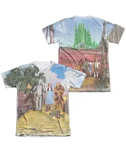 Мужская футболка On The Road с коротким рукавом (принт спереди/сзади) из полиэстера и хлопка Wizard Of Oz, мультиколор