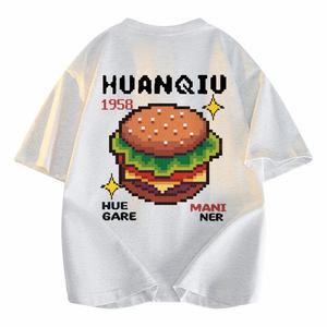 Футболка Unisex Crew Neck Moderate Heavyweight HUANQIU, белый heather серый