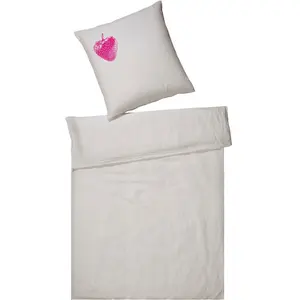 Элегантное постельное белье «клубника», приятное к коже Elegante, цвет kreide