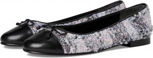 Балетки Tory Burch Cap-Toe Ballet, цвет Pink/Black Multi/Perfect Black