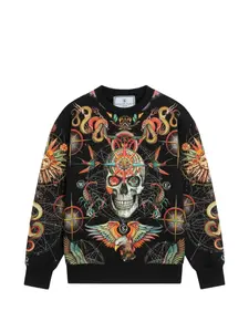 Свитшот с принтом в виде черепа Philipp Plein Junior, черный