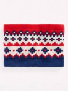 Детский шарф-снуд в стиле фэр-айл Mini Boden, Navy/Multi